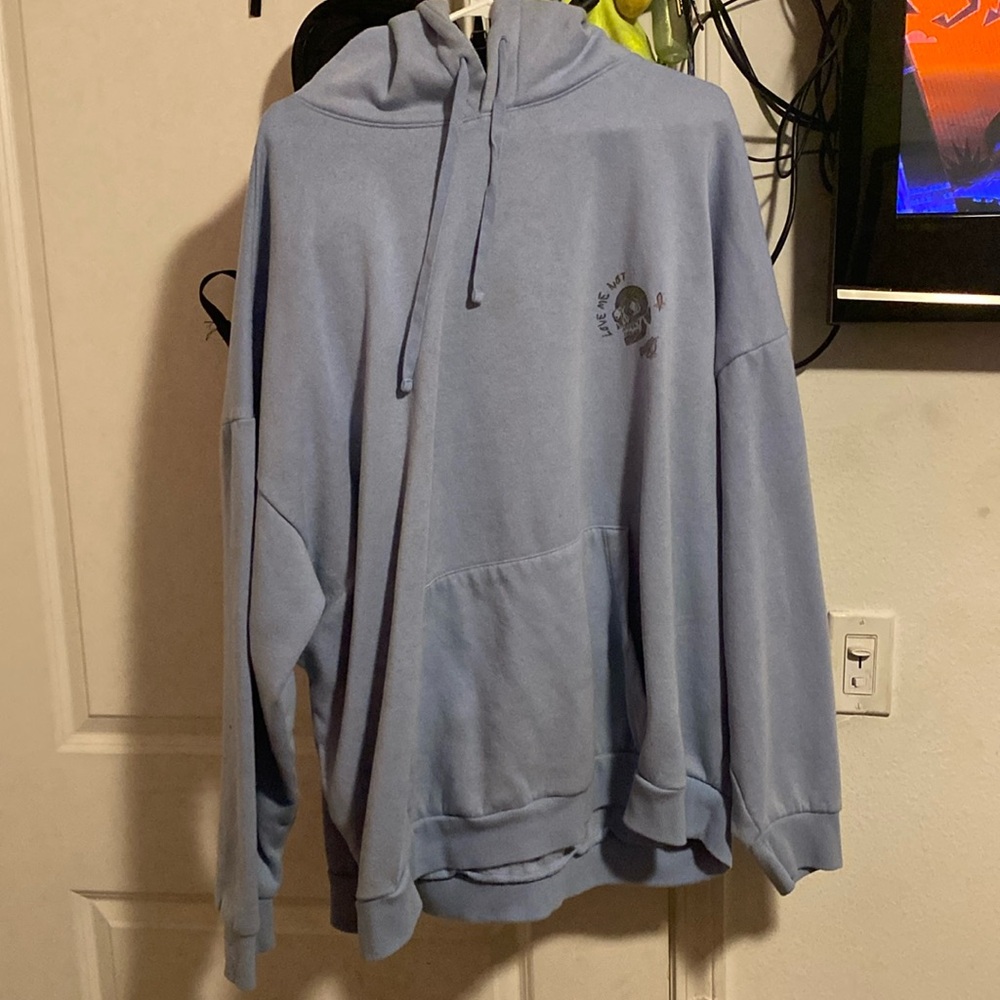 A blue oversized hoodie for sell very comfy!